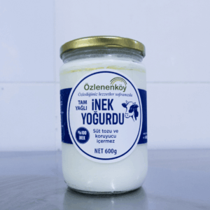 600 Gram Cam Kavanoz Tam Yağlı İnek Yoğurdu